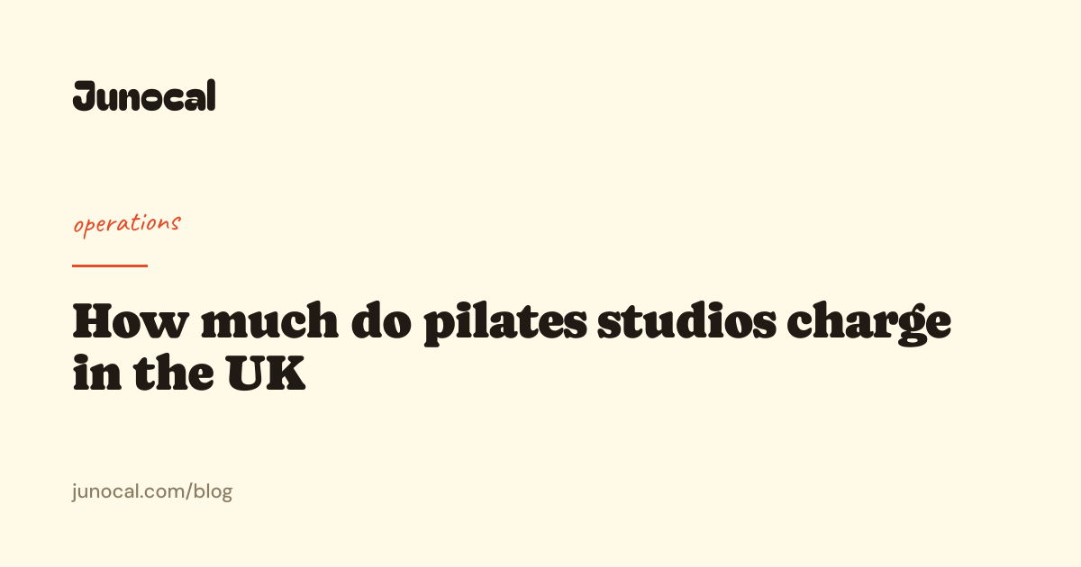 How much do pilates studios charge in the UK