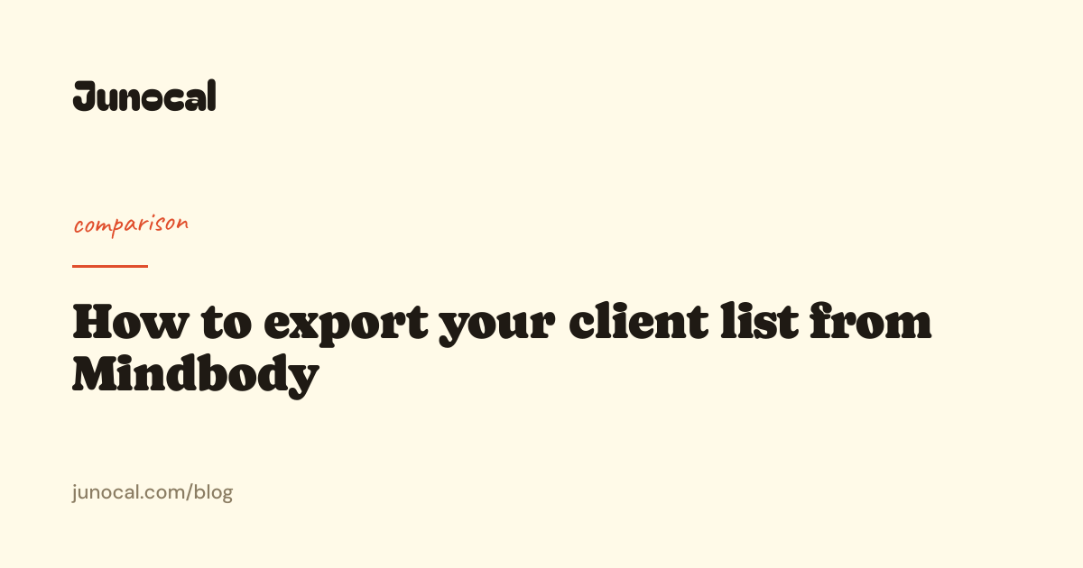 How to export your client list from Mindbody