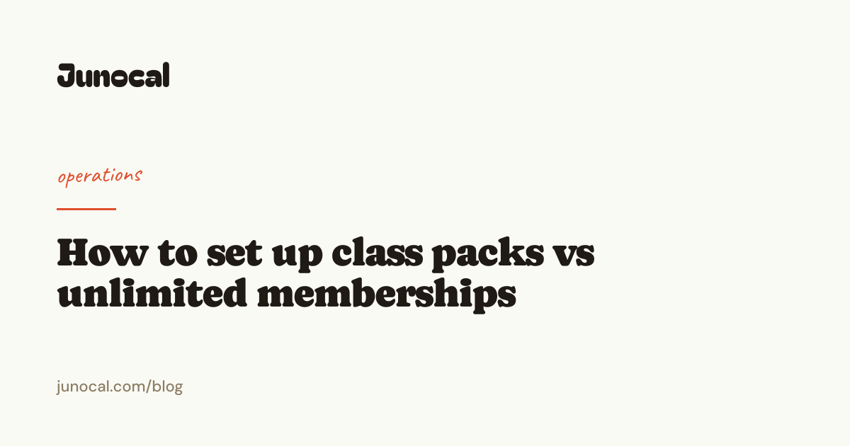 How to set up class packs vs unlimited memberships